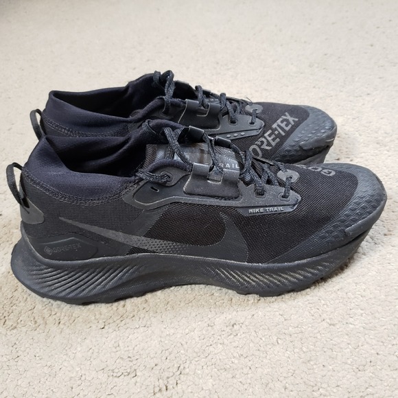 Nike Pegasus Trail 3 GTX GORE-TEX Triple Black Shoes Sneakers Mens Size 12 - Picture 5 of 12